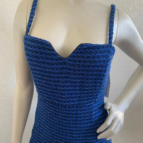 NWT ZARA Texture Tank Dress Blue Size Small - Picture 12 of 13